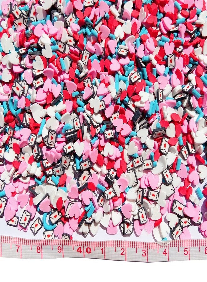 EHOPE 50G Fake Sprinkles Clay Sprinkles Nail Art Slices Polymer Slices Fake Candy Sugar Sprinkles for Nail Art DIY Crafts Cake Phone Case （50g-Love Letter） - Image 3